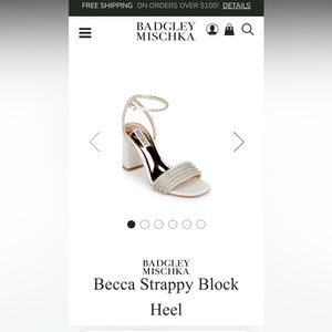 Badgley Mischka Becca Heels in Ivory
